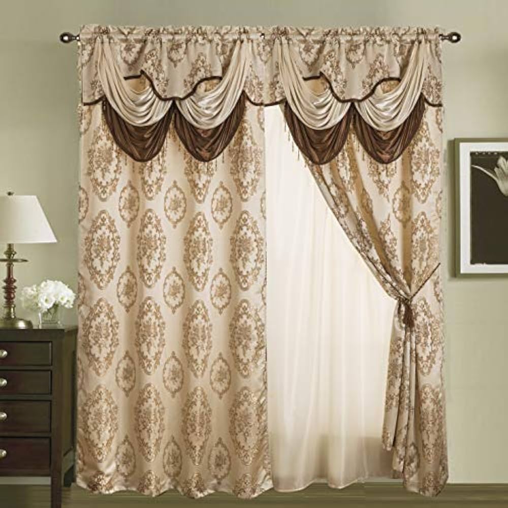 Amazon.com: LinenTopia Classical Jacquard Window Drape Set